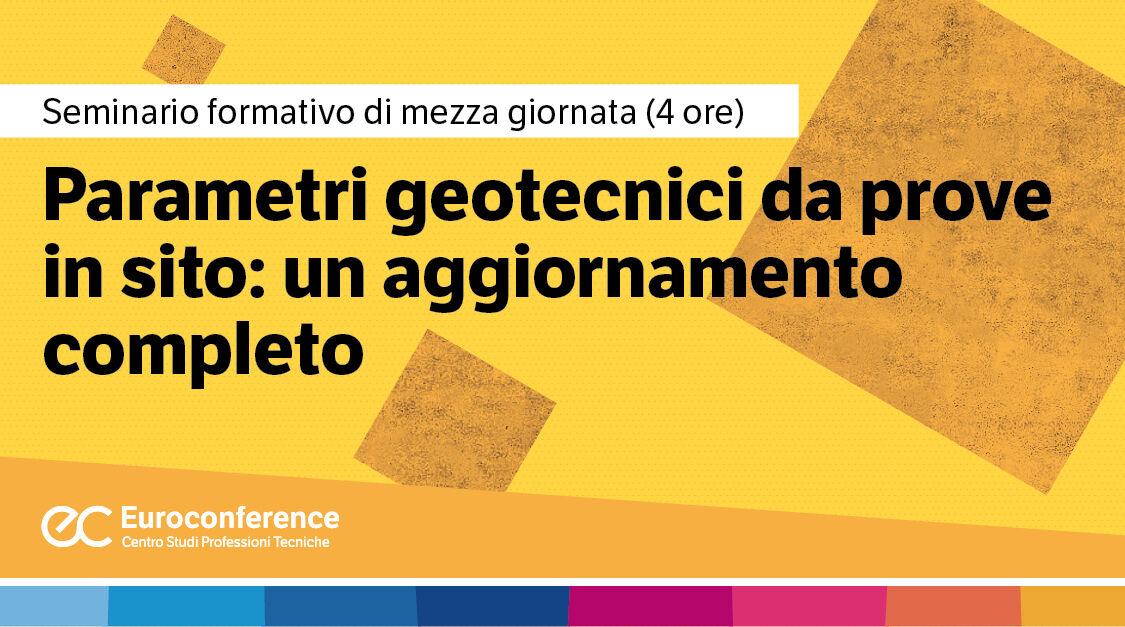 Immagine Parametri geotecnici da prove in sito: un aggiornamento completo | Euroconference